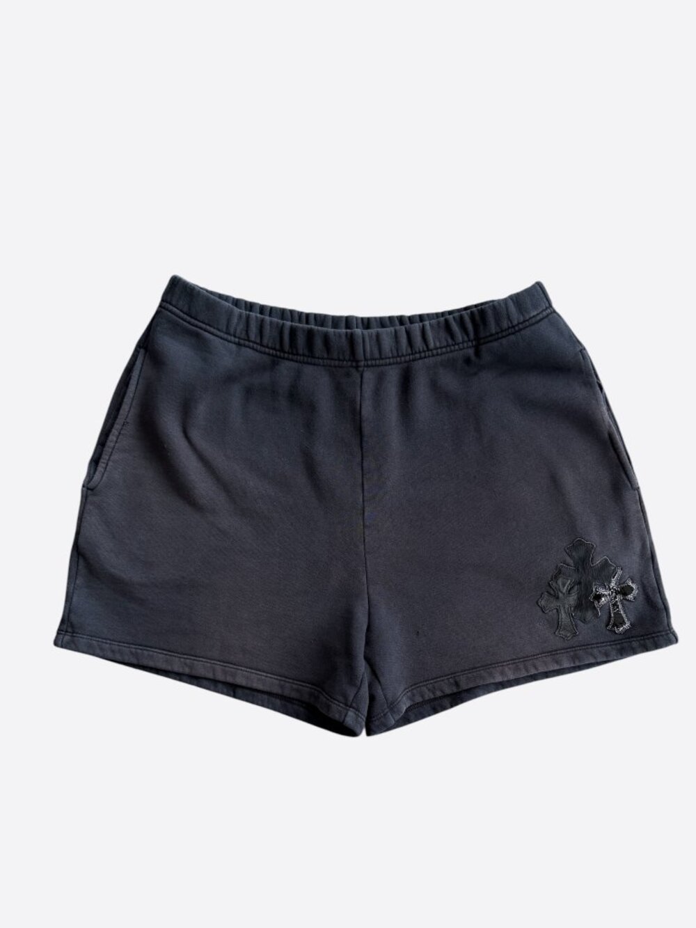 Chrome Hearts Black Triple Cross Patch Shorts